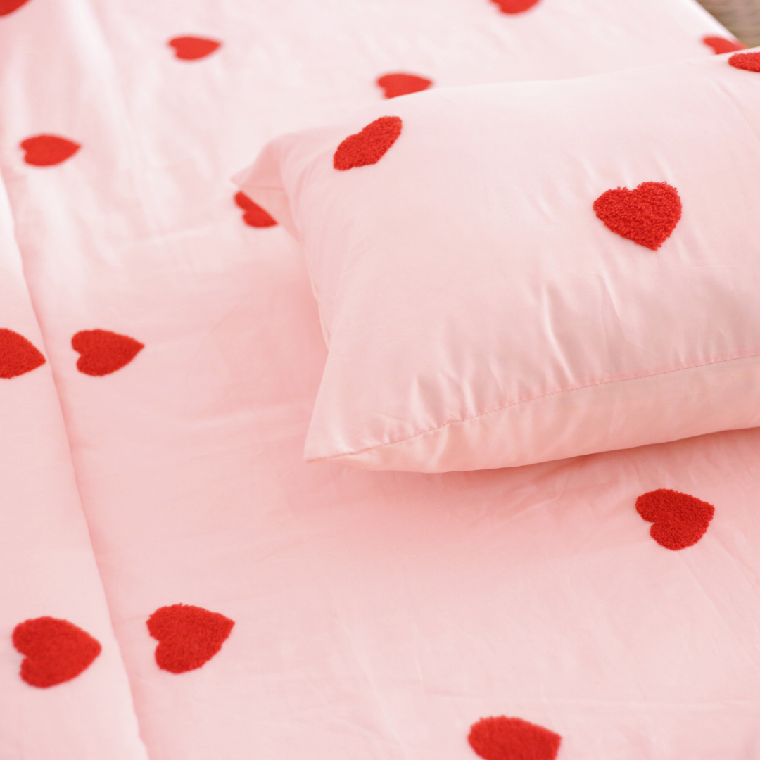 Tufted Heart - 2 Pcs Crib's Bedding Set