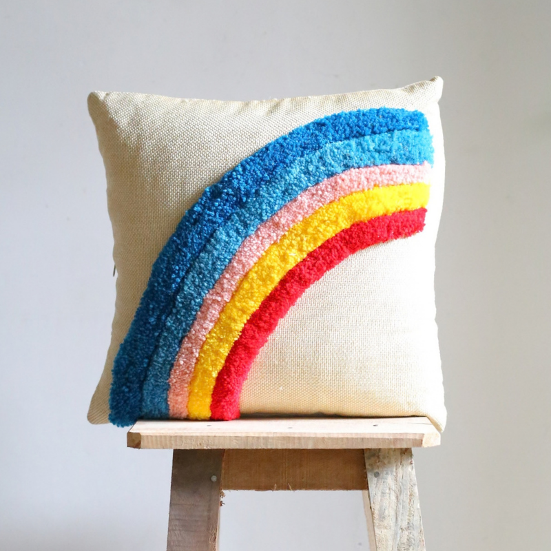 Rainbow Tufted - Cushion Cover