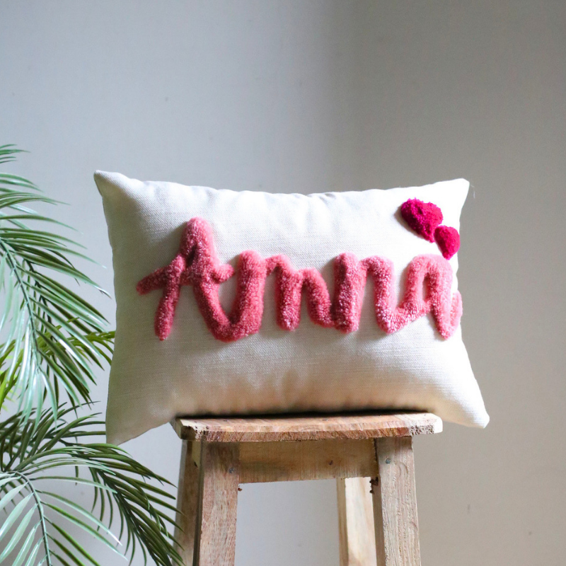 Tufted Name Cushion