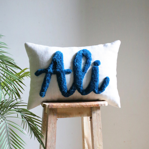 Tufted Name Cushion
