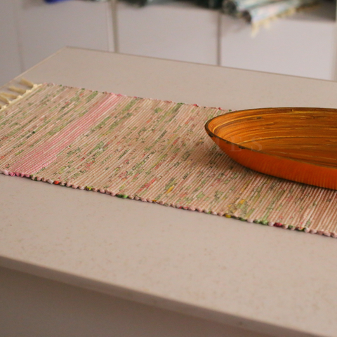 PASTEL LOOM – Handwoven Upcycled | Cushion Cover, Runner, Mat