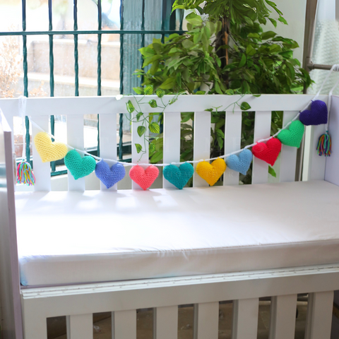 Crochet Heart Garland