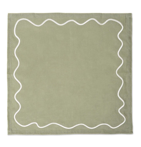 Embriodered Napkin - Bahama Palm