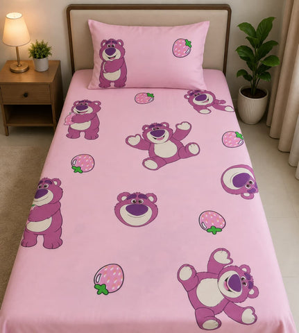 Sweet Pink Berry Bear - Kids Bedding