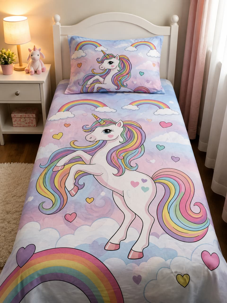 Rainbow Unicorn Dreams - Kids Bedding