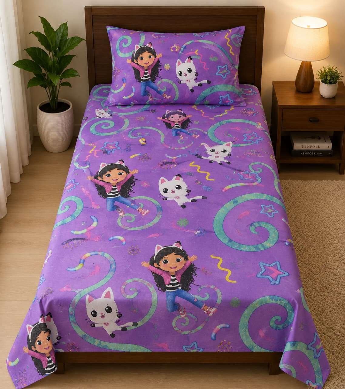 Magical Kitty Adventure 🐱💜 - Kids Bedding
