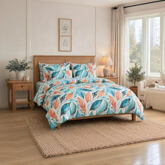 Zinc Autumn Leaf - Cotton Bed Set