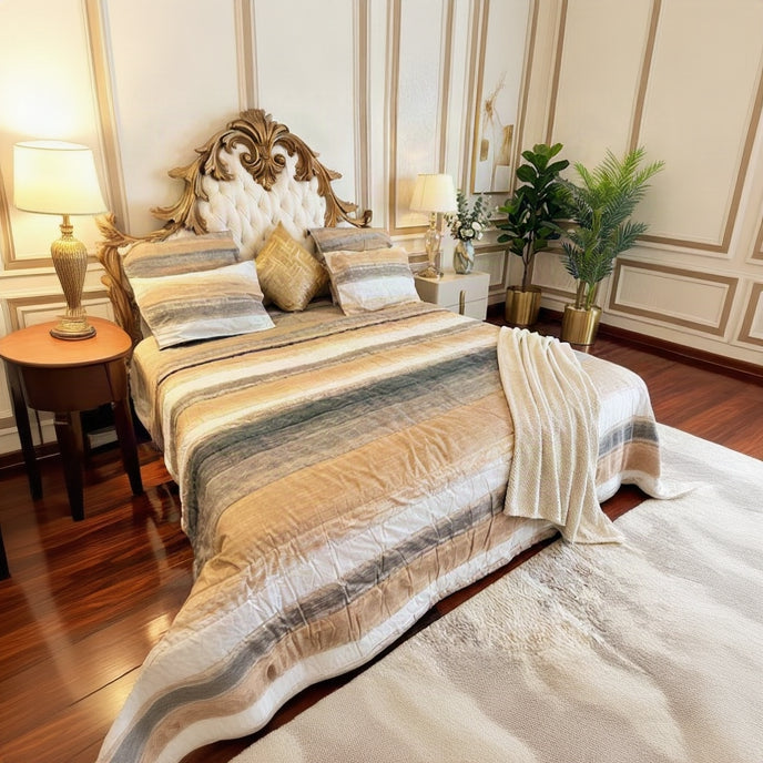 Sand Stone Stripes - Cotton Bed Set
