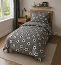 Grey Footballs - Kids Bedding