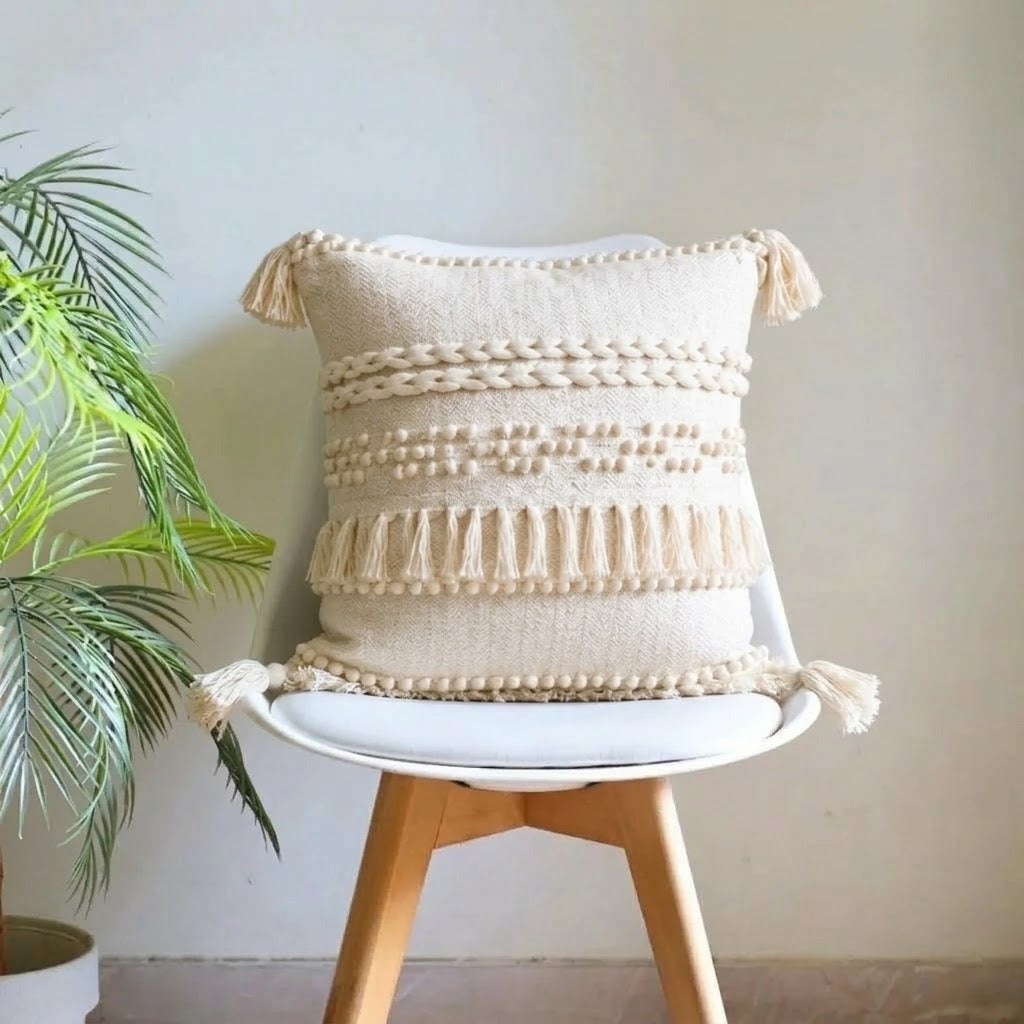 Handwoven - Ivory Clay Cushion Cover