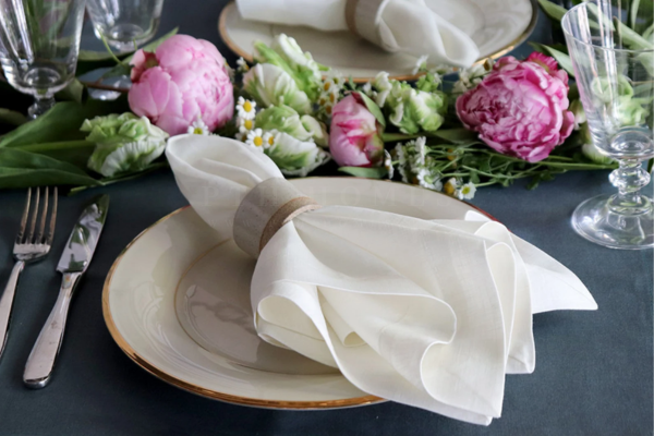 White Table Napkins - Set of 6