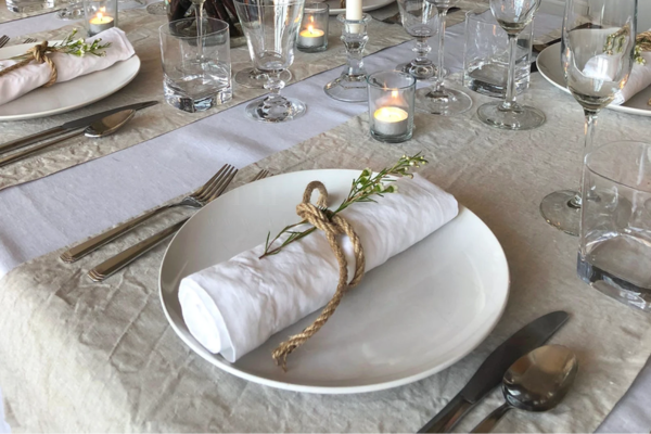 White Table Napkins - Set of 6