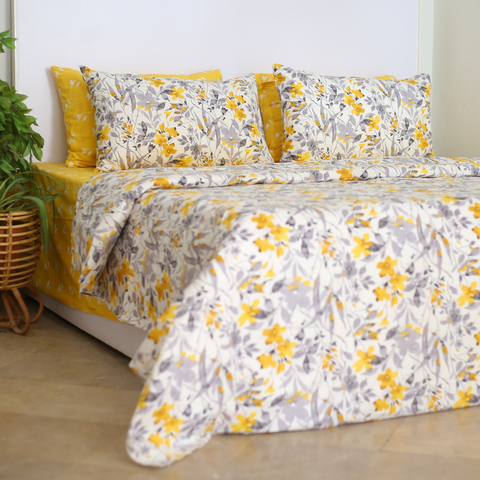 Yellow Florals - Bedset