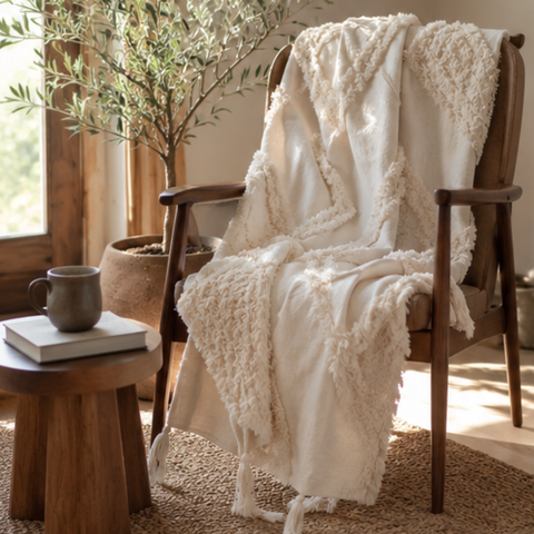 Ivory Organic - Handmade Throw