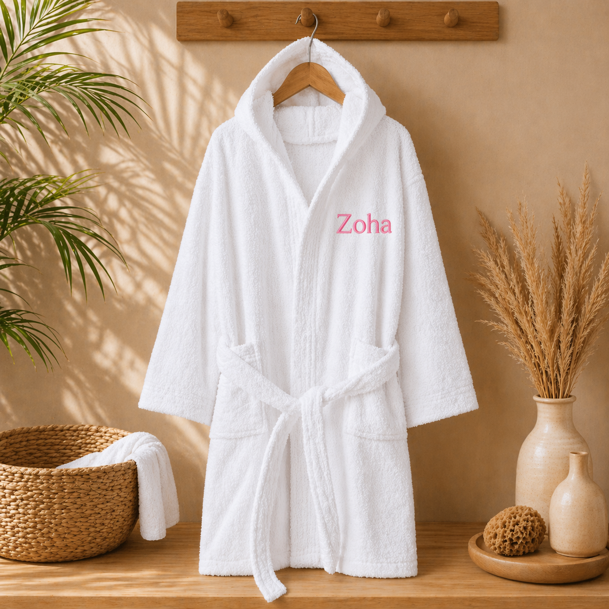 Hooded Bathrobe - Customized Embroidered