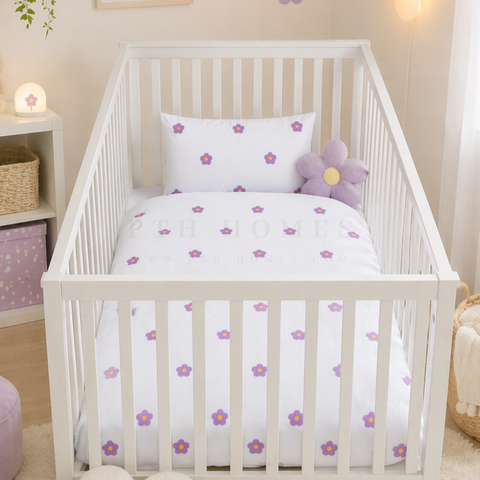 Tufted Flower- 2 Pcs Crib's Bedding Set