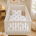 Tufted Orange - 2 Pcs Crib's Bedding Set