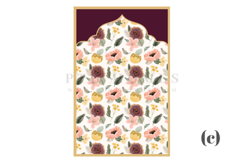 Floral - Velvet Padded Janamaz (Available in 10 designs)