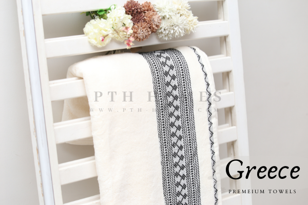 Greece - Premium Embroidered Bath Towel