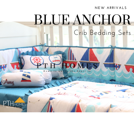 Blue Anchor - Crib Bedding Set
