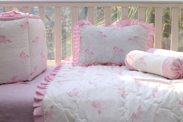 Rainbow Unicorn - Crib Bedding Set