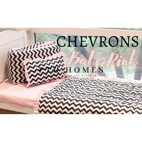 Baby Pink Chevrons - Crib Bedding Set
