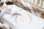 Customized Beige & White – Braided Bedding Set