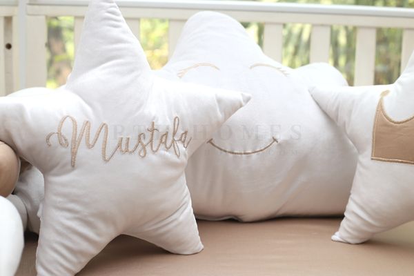 Customized Beige & White – Braided Bedding Set