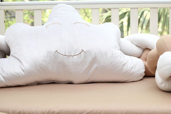 Customized Beige & White – Braided Bedding Set