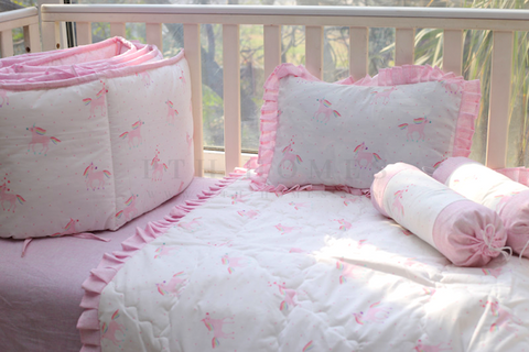 Rainbow Unicorn - Crib Bedding Set