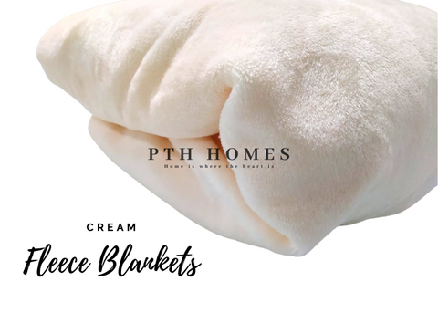 Cream - Fleece Blanket
