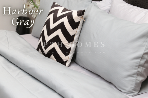 Harbour Gray - Cotton Sateen
