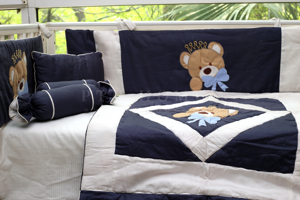 Hello Beary - Embroidered - Crib Bedding Set