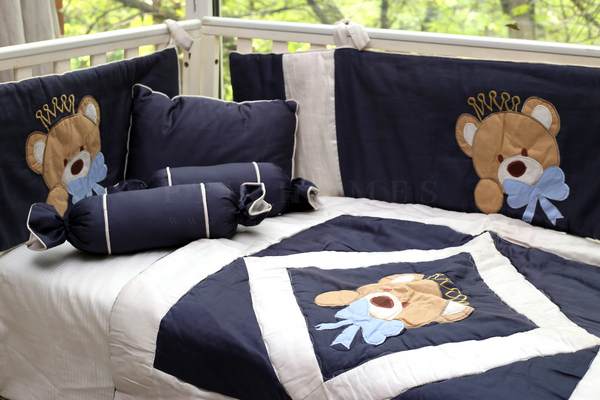 Hello Beary - Embroidered - Crib Bedding Set