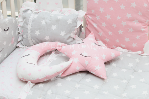 Into The Clouds - Bubblegum Pink - Crib Bedding Set