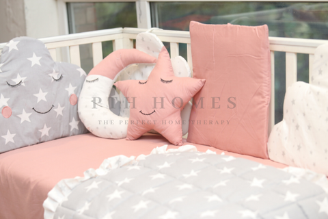 Into The Clouds - Flamingo Pink - Crib Bedding Set