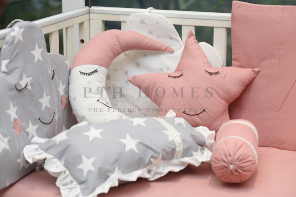 Into The Clouds - Flamingo Pink - Crib Bedding Set