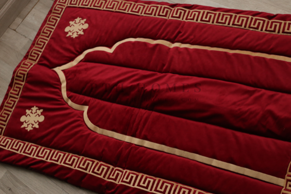 Maroon Royalty - Velvet Quilted Janamaz