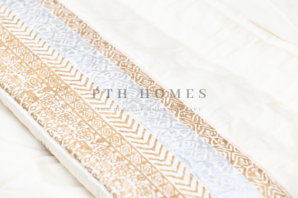Royal Hues - White - Block Printed