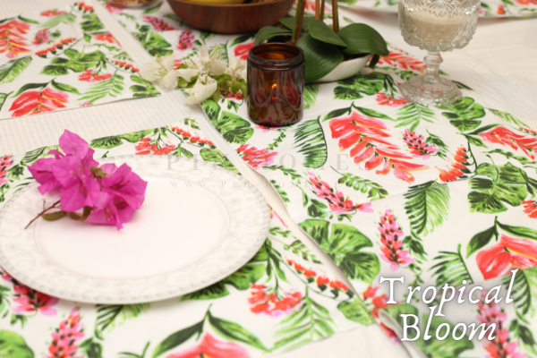 Tropical Bloom - Tablemats &amp; Runner